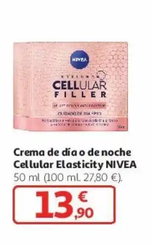 Alcampo Crema de día o de noche cel lular elasticity nivea oferta