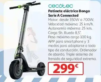 Alcampo Cecotec patinete eléctrico bongo serie a conected oferta