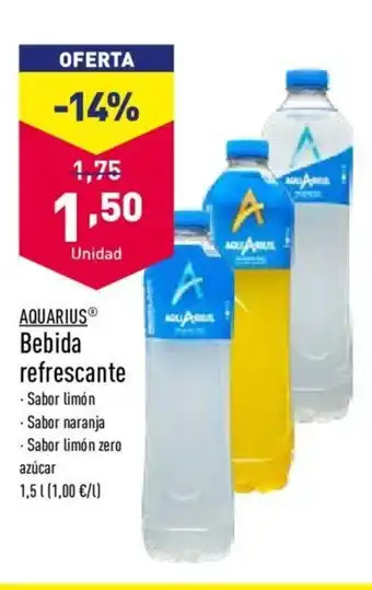 ALDI Aquarius Bebida refrescante 1,5 L oferta