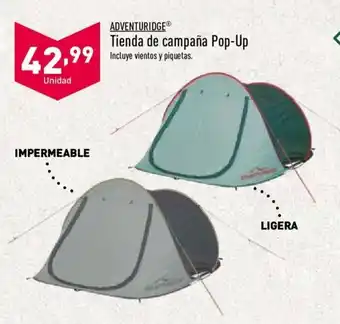 ALDI Adventuridge Tienda de campaña Pop - Up oferta