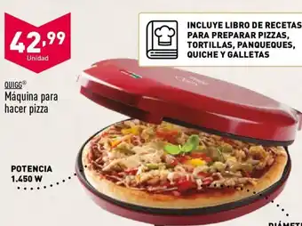 ALDI Quigg Máquina para hacer pizza 1.450 W oferta
