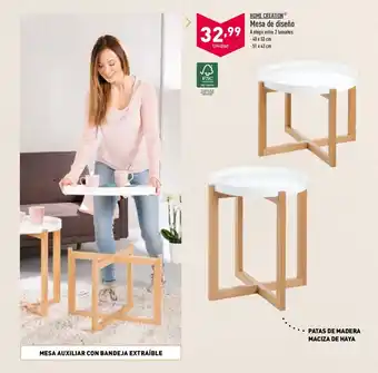 ALDI Home Creation Mesa de diseño 40x53cm, 51x43cm oferta