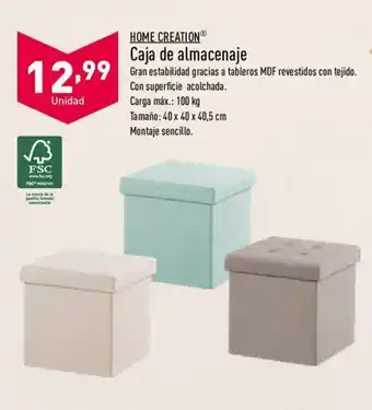 ALDI Home Creation Caja de almacenaje 100kg 40x40x40,5 cm oferta