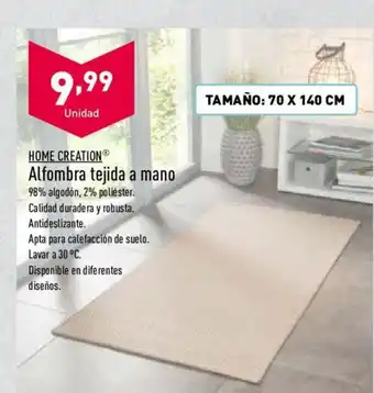 ALDI Home Creation Alfombra tejida a mano 70x140 cm oferta