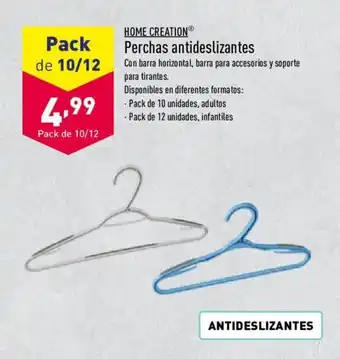 ALDI Home Creation Perchas antideslizantes Pack de 10/12 oferta