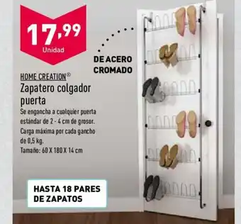ALDI Home Creation Zapatero colgador puerta 0,5kg 60x180x14 cm oferta