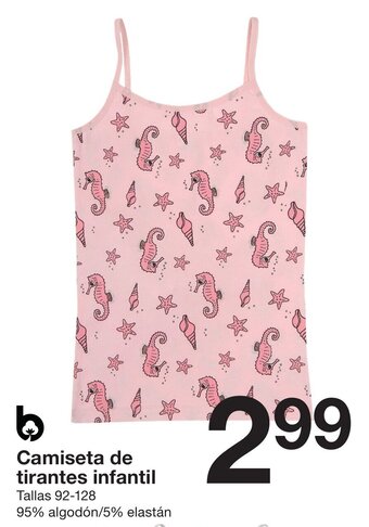 Zeeman Camiseta de tirantes infantil Tallas 92-128 oferta