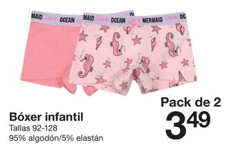 Zeeman Bóxer infantil Tallas 92-128 pack de 2 oferta