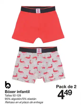 Zeeman Bóxer infantil Tallas 92-128 pack de 2 oferta