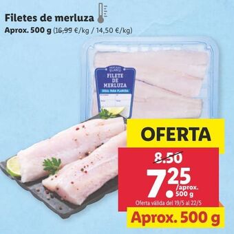 Lidl Filetes de merluza oferta