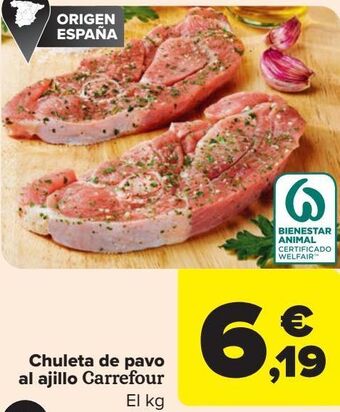 Carrefour Chuleta de pavo al ajillo carrefour oferta