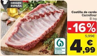 Carrefour Costilla de cerdo carrefour oferta