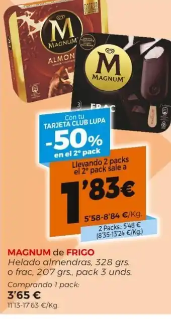 Supermercados Lupa Bombón helado magnum oferta