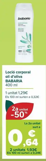 Carrefour Loción corporal babaria oferta