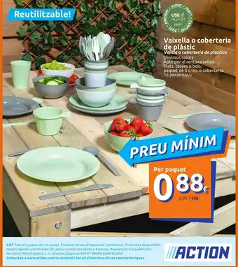 Action Vaixella o coberteria de plástic oferta