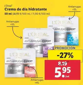 Lidl Crema de día l'oréal oferta