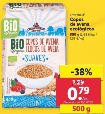Lidl Copos de avena crownfield oferta