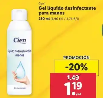 Lidl Desinfectante cien oferta