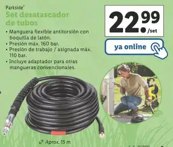 Lidl Desatascador parkside oferta