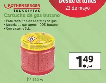 Lidl Cartucho de gas oferta