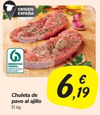 Carrefour Market Chuleta de pavo al ajillo oferta