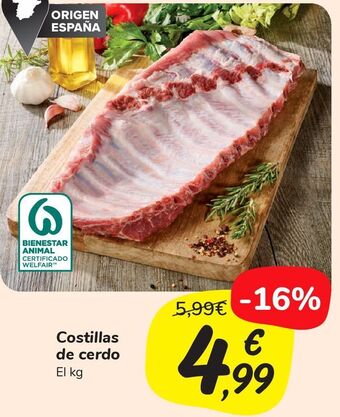 Carrefour Market Costillas de cerdo oferta