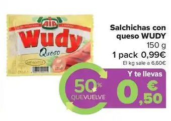 Carrefour Market Salchichas con queso wudy oferta