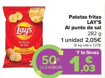 Carrefour Market Patatas fritas lay's al punto de sal oferta