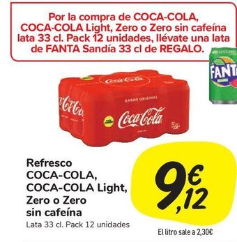 Carrefour Market Refresco coca-cola, coca-cola light, zero o zero sin cafeína oferta