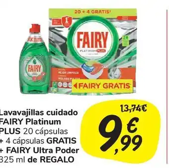 Carrefour Market Lavavajillas cuidado fairy platinum plus oferta