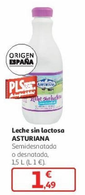 Alcampo Leche sin lactosa asturiana oferta