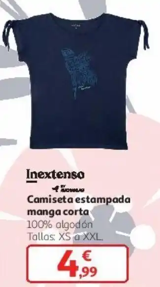 Alcampo Camiseta estampada mango corta oferta