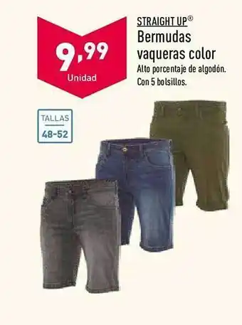 ALDI Straight Up Bermudas Vaqueras Color oferta