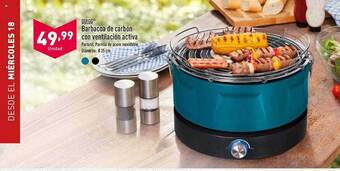 ALDI Quigg Barbacoa De Carbón Con Ventilación Activa oferta