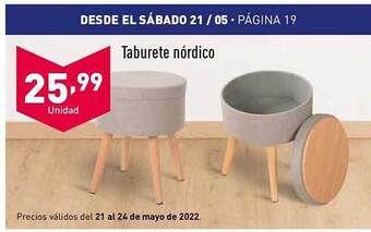 ALDI Taburete Nórdico oferta