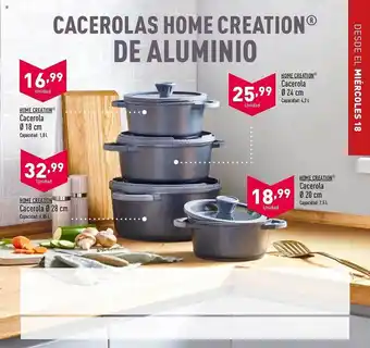 ALDI Home Creation Cacerola ø 18 Cm Home Creation Cacerola ø 28 Cm Home Creation Cacerola ø 24 Cm Home Creation Cacerola ø 20 Cm oferta