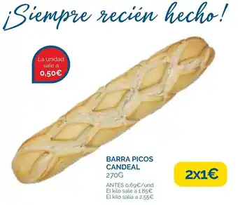 Supermercados La Despensa Barra Picos Candeal 270 g 2x oferta