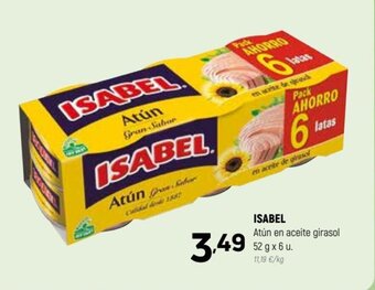 Coviran Isabel Atún En Aceite Girasol 52 g x 6 u. oferta