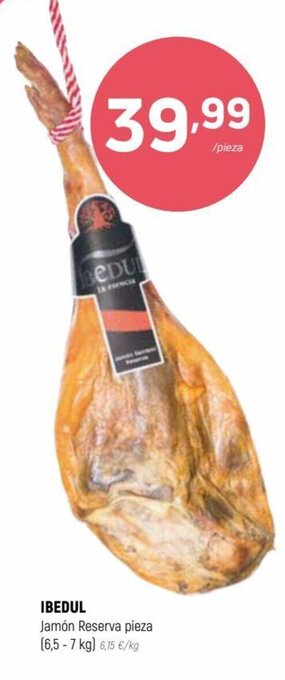 Coviran Ibedul Jamón Reserva Pieza (6.5 - 7 kg) oferta