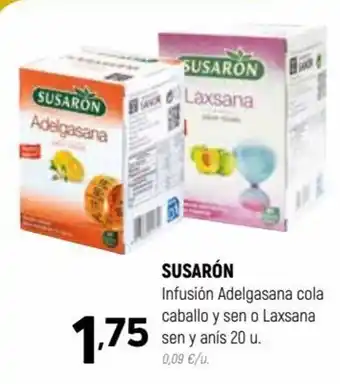 Coviran Susarón Infusión Adelgasana Cola Caballo y Sen o Laxsana Sen y Anís 20 u. oferta