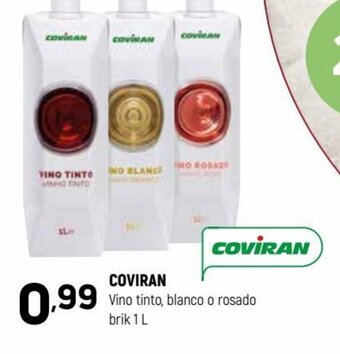 Coviran Coviran Vino Tinto, Blanco o Rosado Brik 1 L oferta