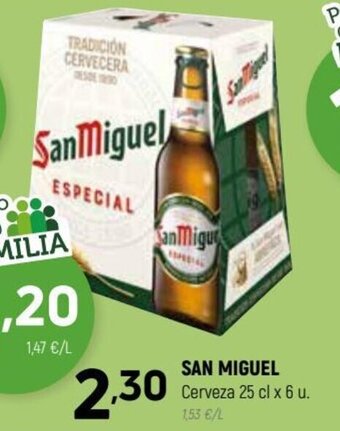 Coviran San Miguel Cerveza 25 cl x 6 u. oferta