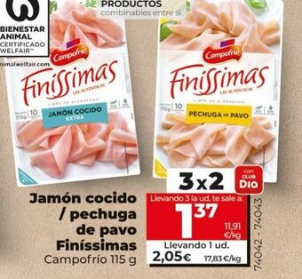 Maxi Dia Jamón cocido campofrío oferta