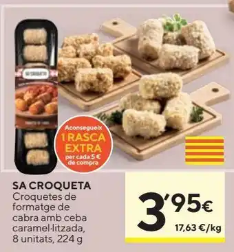 Caprabo Croquetas de queso de cabra con cebolla caramelizada, 8 unid 224 g sa croqueta oferta