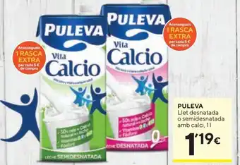 Caprabo Leche desnatada o semidesnatada oferta
