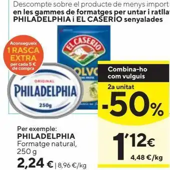 Caprabo Queso de untar philadelphia oferta