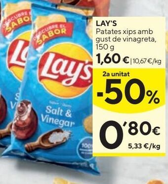Caprabo Patatas chips lay's oferta