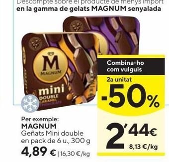 Caprabo Bombón helado magnum oferta