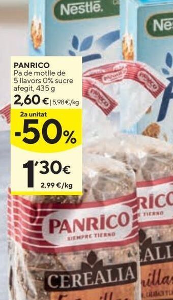 Caprabo Pan de molde panrico oferta
