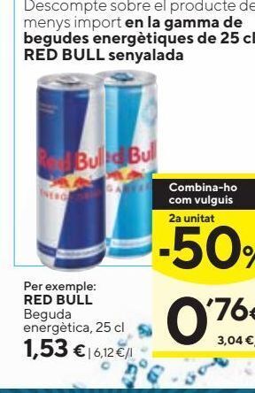 Caprabo Bebida energética red bull oferta